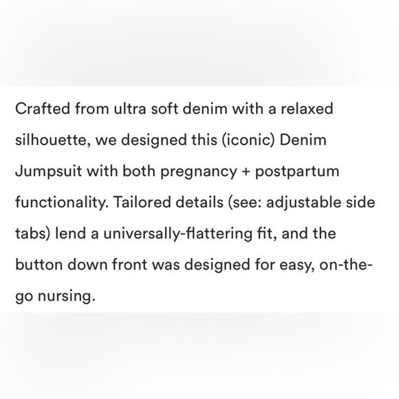 Hatch The Everyday Nursing Denim Jumpsuit Overalls Size 2 (Medium) - Picture 3 of 15